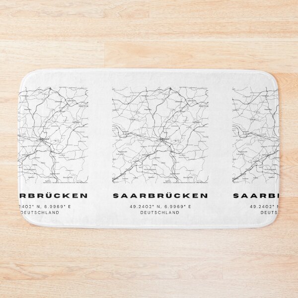 Artikelvorschau, Saarbrücken-Koordinaten – Modernes Kartendesign entworfen und verkauft von RM-Journey.