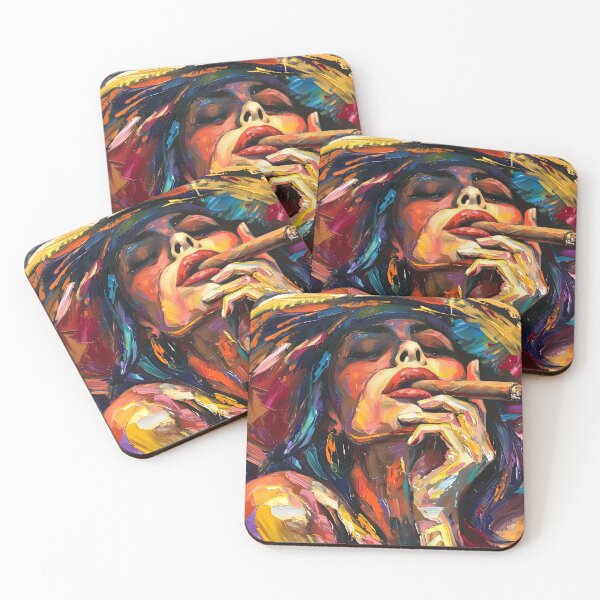 Item preview, Ephemeral Elegance- A Cubist-Fauvist-Impressionist Ode to Womanhood with Red Lipstick in Cigar Bliss designed and sold by OlfactoART Studio.