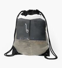 Two black iron boxes Drawstring Bag