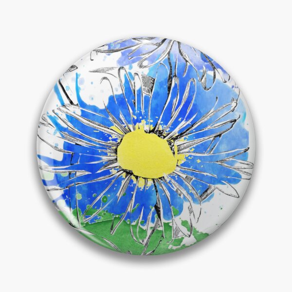 Item preview, Blue Aster - September Birth Flower designed and sold by OdomArt.