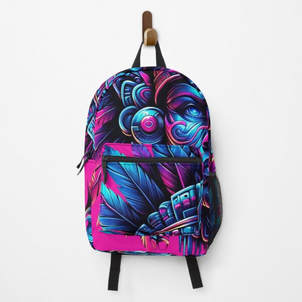 Item preview, Neon Aztec Warrior Headdress Art designed and sold by WickedAI.