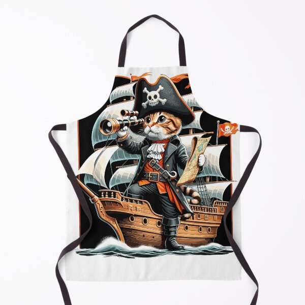 Item preview, Cat Pirate Adventure Illustration designed and sold by HubbyDesignz.