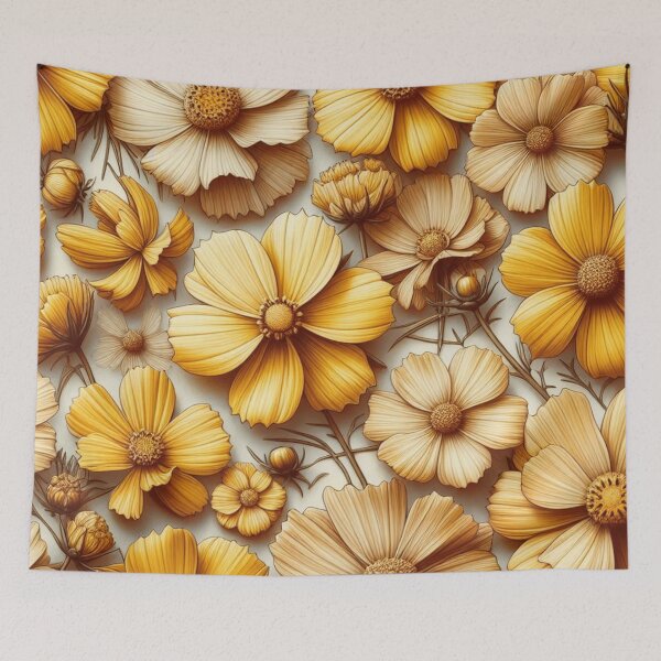 Item preview, Vibrant Yellow Cosmos Flowers: Add a Splash of Sunshine to Your Space designed and sold by asbno19.