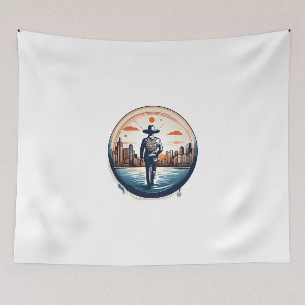 Item preview, City logo with man walk on water designed and sold by david stigler.