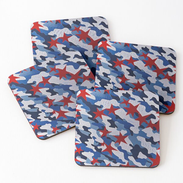 Item preview, Red White And Blue Camouflage Pattern designed and sold by TheArtOfPat.