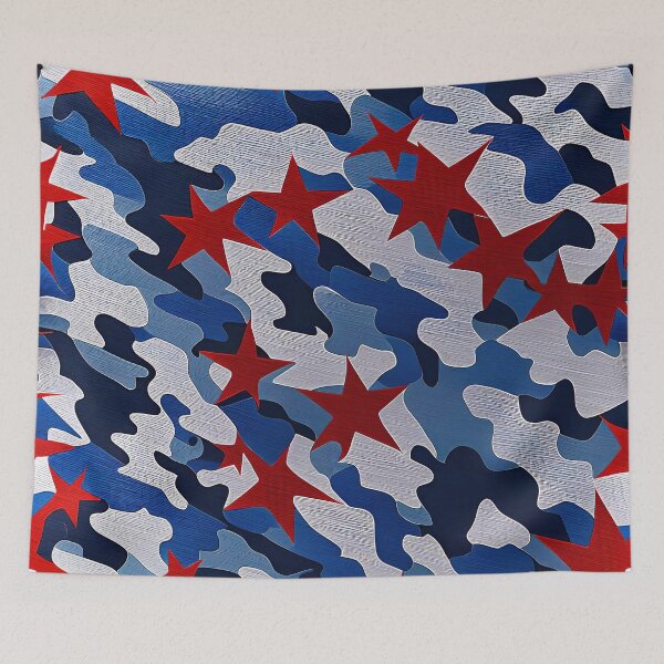 Item preview, Red White And Blue Camouflage Pattern designed and sold by TheArtOfPat.