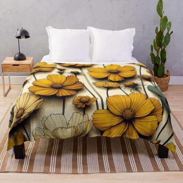 Item preview, Vibrant Yellow Cosmos Flowers: Add a Splash of Sunshine to Your Space designed and sold by asbno19.