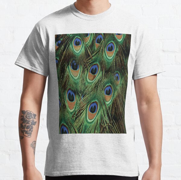 Queen of Cases Peacock Feathers Mens Longsleeve Tee Queen of Cases Peacock Feathers Mens Longsleeve Tee