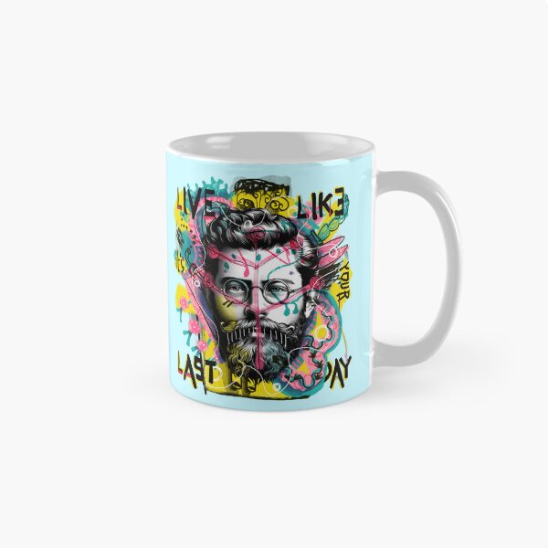 Item preview, Live like it's your last day - Hipster guy illustration designed and sold by GreissDesign.