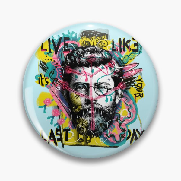 Item preview, Live like it's your last day - Hipster guy illustration designed and sold by GreissDesign.