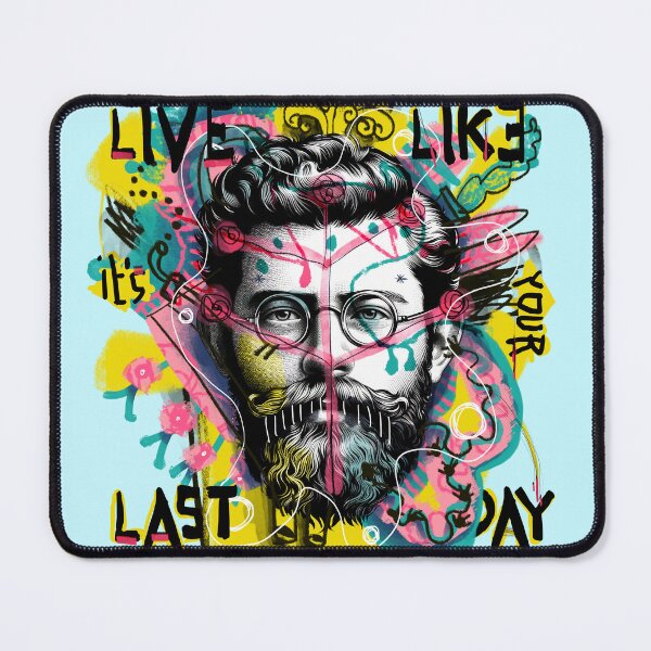 Item preview, Live like it's your last day - Hipster guy illustration designed and sold by GreissDesign.