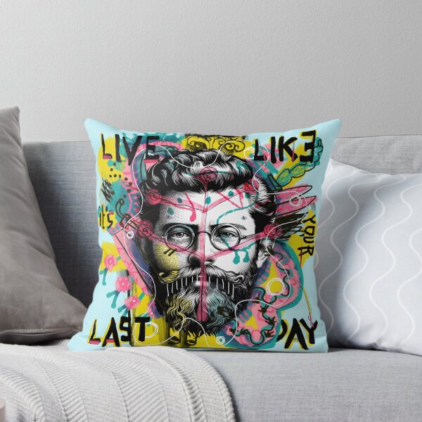 Item preview, Live like it's your last day - Hipster guy illustration designed and sold by GreissDesign.