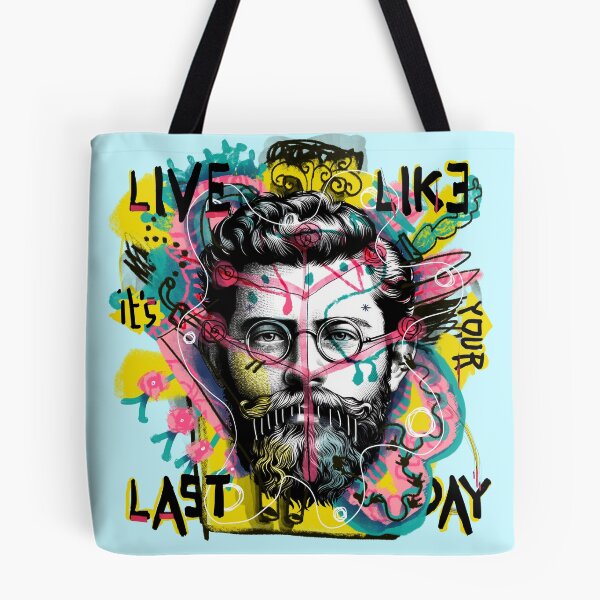 Item preview, Live like it's your last day - Hipster guy illustration designed and sold by GreissDesign.