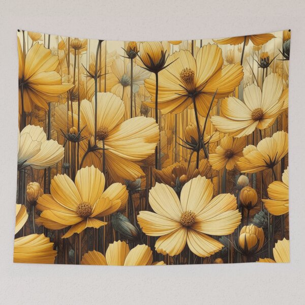 Item preview, Vibrant Yellow Cosmos Flowers: Add a Splash of Sunshine to Your Space designed and sold by asbno19.