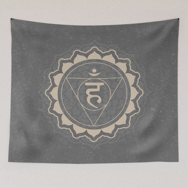 Item preview, Throat Chakra Mandala - Slate + Dove designed and sold by Irene Estelle.