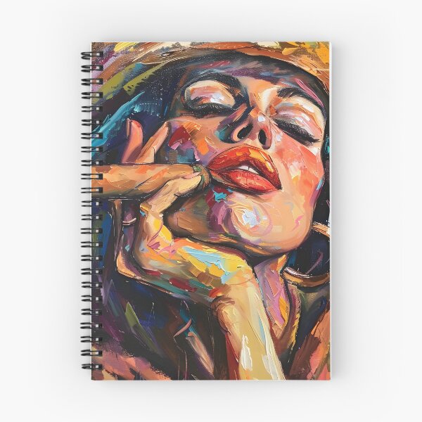 Item preview, Chromatic Woman Red Lipstick and Cigar- Vivid Dimensions in Cubist-Fauvist-Impressionist designed and sold by OlfactoART Studio.