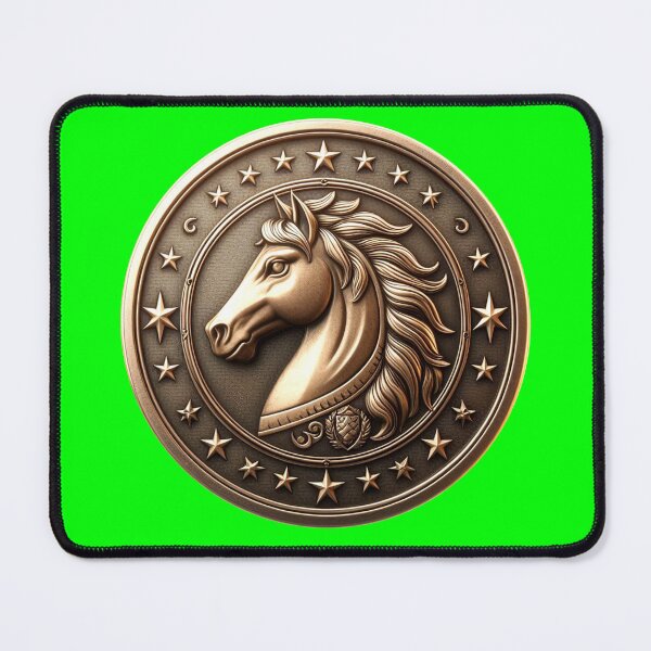 Item preview, HORSE SHIELD - #00FF00 designed and sold by Marlon Oseguera.
