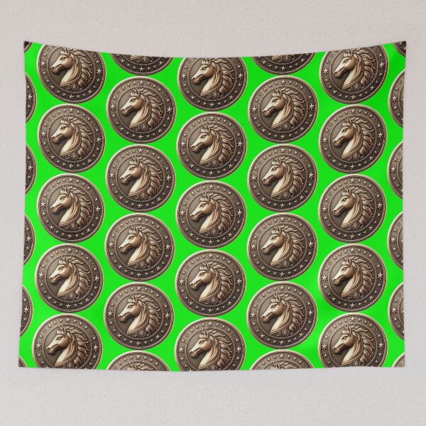 Item preview, HORSE SHIELD - #00FF00 designed and sold by Marlon Oseguera.