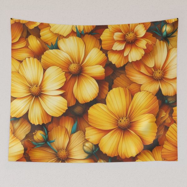 Item preview, Vibrant Yellow Cosmos Flowers: Add a Splash of Sunshine to Your Space designed and sold by asbno19.