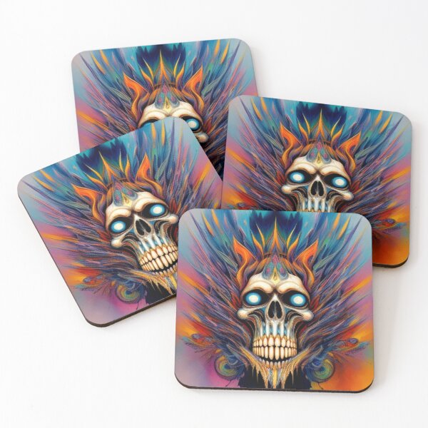 Item preview, Vintage Abstract Color Blast Skull   designed and sold by TheDarkWardrobe.