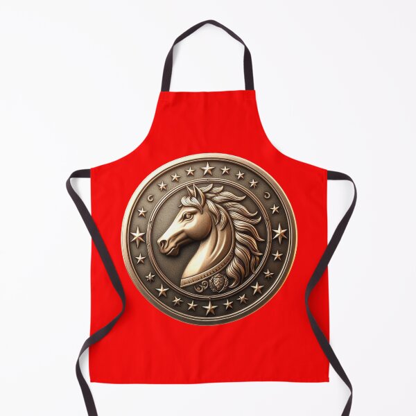 Item preview, HORSE SHIELD - #FF0000 designed and sold by Marlon Oseguera.