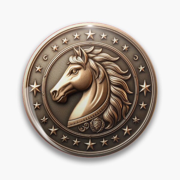 Item preview, HORSE SHIELD - #FF0000 designed and sold by Marlon Oseguera.