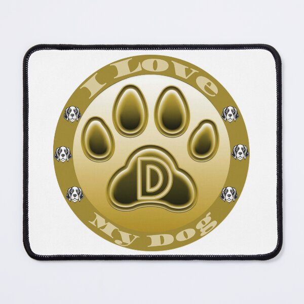 Item preview, Love Dog "D" designed and sold by RAA-Logo-Image.