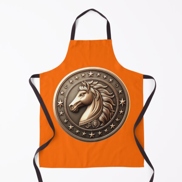 Item preview, HORSE SHIELD - #FF6600 designed and sold by Marlon Oseguera.