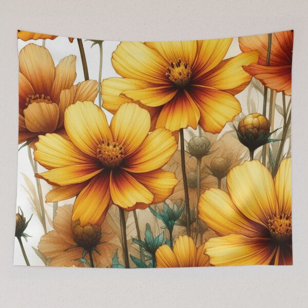 Item preview,  Vibrant Yellow Cosmos Flowers: Add a Splash of Sunshine to Your Space designed and sold by asbno19.