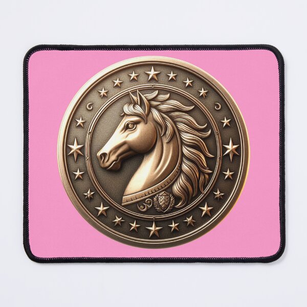 Item preview, HORSE SHIELD - #FF99CC designed and sold by Marlon Oseguera.