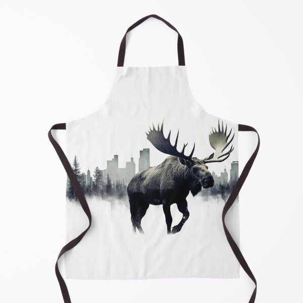 Item preview, Moose Illustration double exposure designed and sold by Roxane Bay.