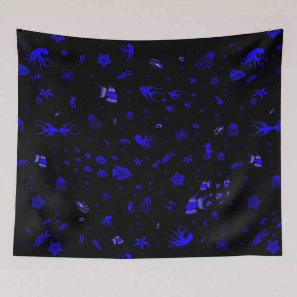 Item preview, Sea of Shapes and Shadows - Blue designed and sold by StephOBrien.
