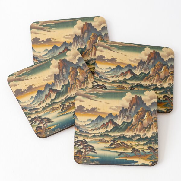 Item preview, Japanese Shinto Mountain Forest Landscape Art designed and sold by HippieFarms11.