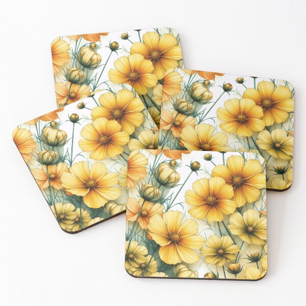 Item preview, Vibrant Yellow Cosmos Flowers: Add a Splash of Sunshine to Your Space designed and sold by asbno19.