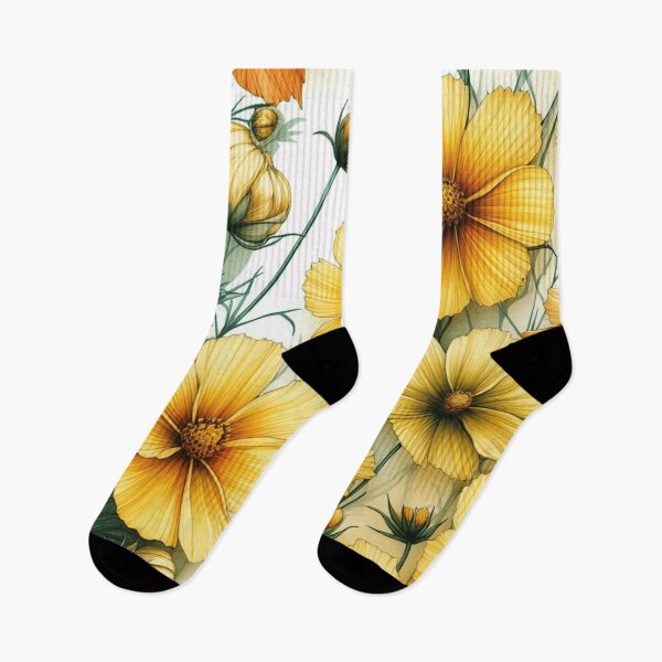 Artikelvorschau, Lebendige gelbe Kosmosblumen: Verleihen Sie Ihrem Raum einen Hauch von Sonnenschein entworfen und verkauft von asbno19.
