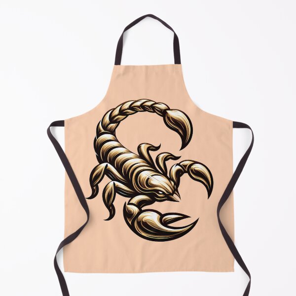 Artikelvorschau, Skorpion Illustration in hellem Goldgelb Glanz entworfen und verkauft von AD-Digital-Art.