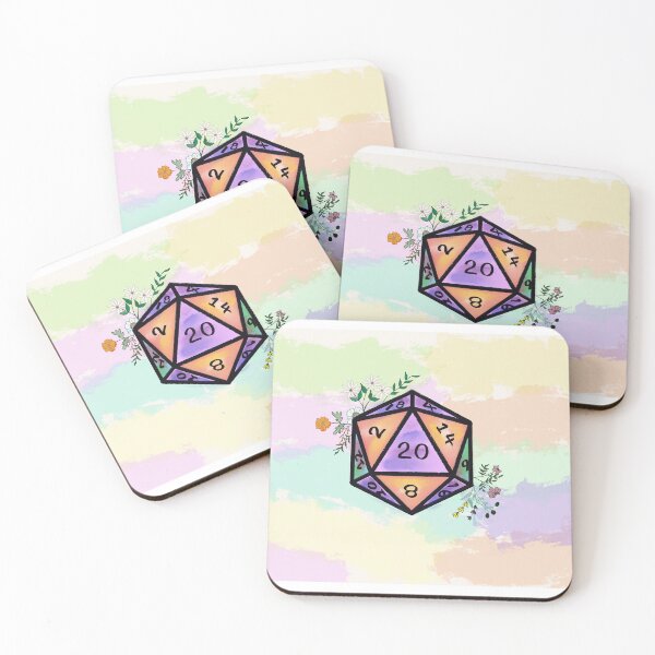 Item preview, Floral watercolor D20  designed and sold by RachelRamey93.
