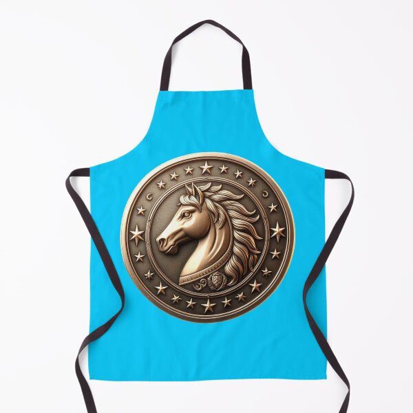 Item preview, HORSE SHIELD - #00CCFF designed and sold by Marlon Oseguera.