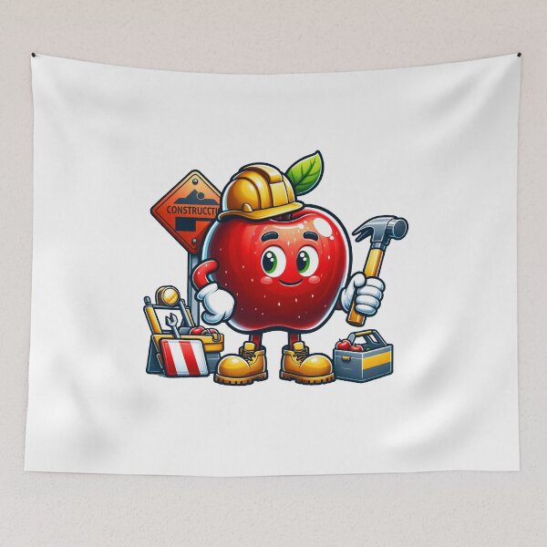 Item preview, Apple the construction worker designed and sold by FerdiEverywhere.