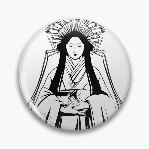 Item preview, Sun Goddess Amaterasu Black and white designed and sold by Leeh-designs.