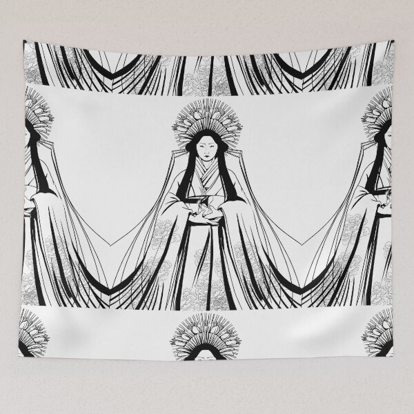 Item preview, Sun Goddess Amaterasu Black and white designed and sold by Leeh-designs.