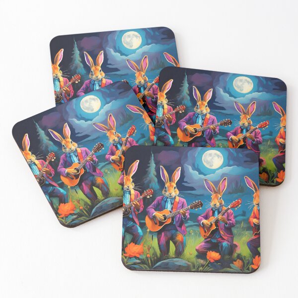 Item preview, Moonlit Melodies - Hares' Musical Ensemble  designed and sold by RayFineArt.