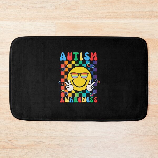 Item preview, Autism Awareness Happy Face Peace Sign Rainbow Infinity designed and sold by BeansHotTees.