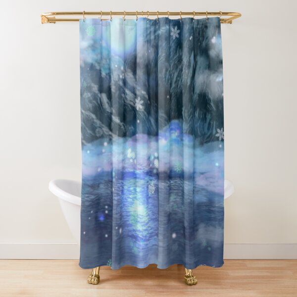 Item preview, Snowy Night Digital Painting designed and sold by Heavenly Hues.