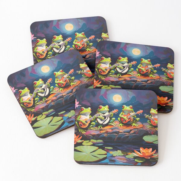 Item preview, Lily Pad Serenade - Frogs' Twilight Concert  designed and sold by RayFineArt.