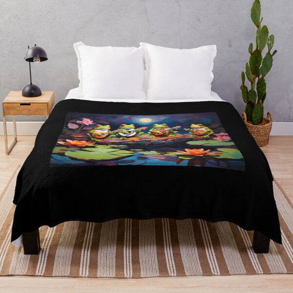 Item preview, Lily Pad Serenade - Frogs' Twilight Concert designed and sold by RayFineArt.