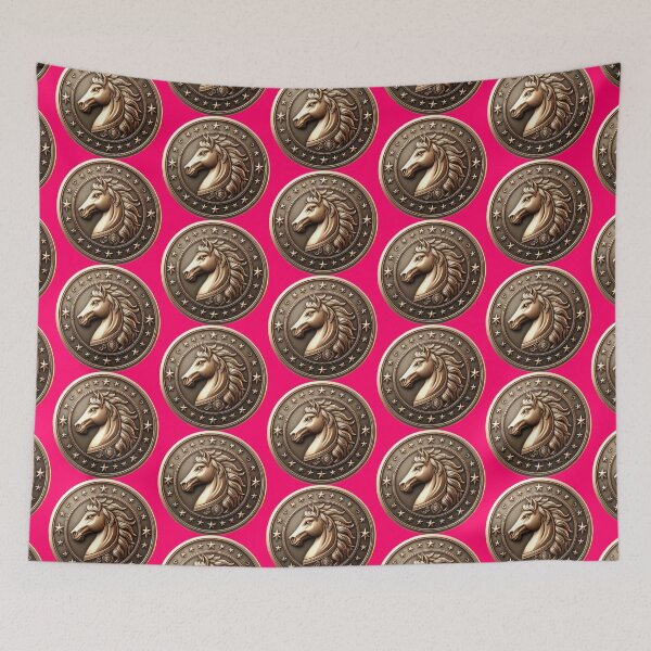Item preview, HORSE SHIELD - #FF0066 designed and sold by Marlon Oseguera.