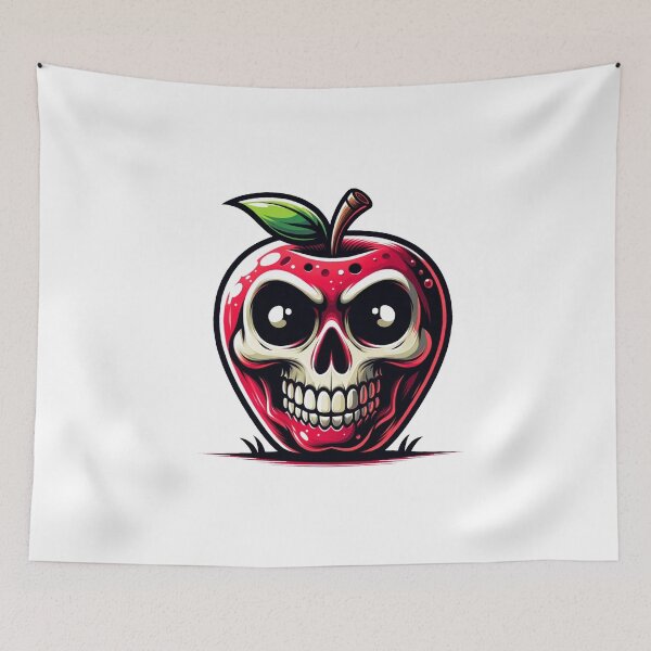Item preview, Apple the scary face designed and sold by FerdiEverywhere.