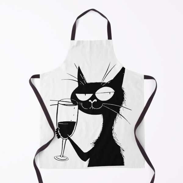 Item preview, Funny Cat Holding Glass Of Wine Drawing designed and sold by sheprint.