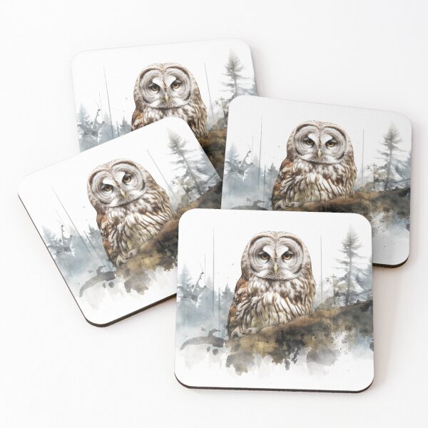 Item preview, Double Exposure Owl and Forest Illustration designed and sold by Roxane Bay.